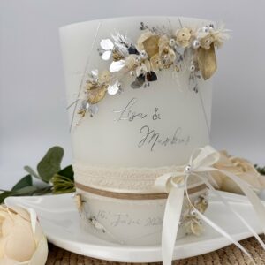 Hochzeitskerze "Silver Linings"