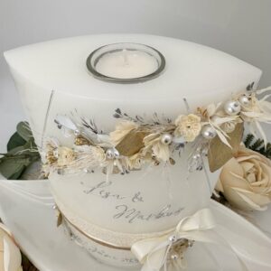 Hochzeitskerze "Silver Linings" – Bild 2