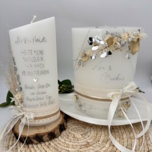 Hochzeitskerze "Silver Linings" – Bild 8