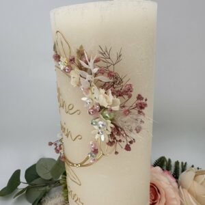 Hochzeitskerze "Silent Flowers" Lovely Rosé – Bild 2