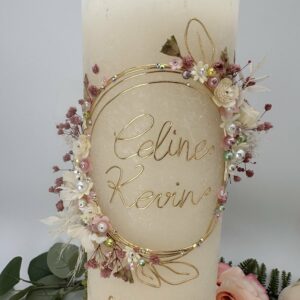 Hochzeitskerze "Silent Flowers" Lovely Rosé – Bild 6