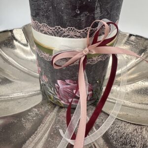 Hochzeitskerze "Stormy Flowers" Monogram – Bild 3