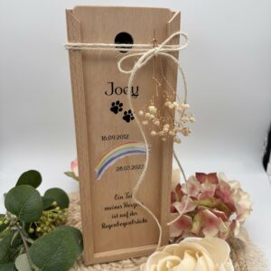 Kerzenverpackung "Holzbox Regenbogenbrücke" – Bild 5