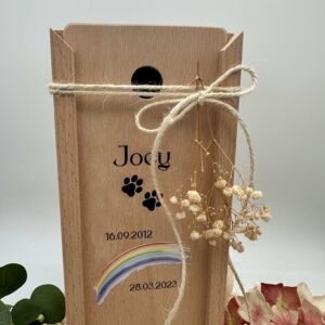 Kerzenverpackung "Holzbox Regenbogenbrücke" – Bild 2