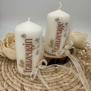 Hochzeitskerze "Hearts" – Bild 7