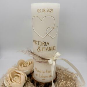 Hochzeitskerze "Hearts"