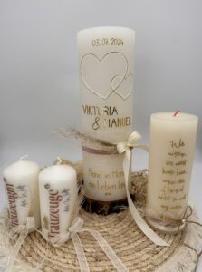 Hochzeitskerze "Hearts" – Bild 6