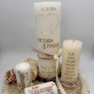 Hochzeitskerze "Hearts" – Bild 8