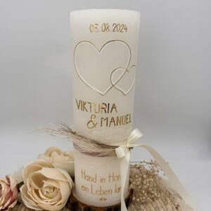 Hochzeitskerze "Hearts" – Bild 9