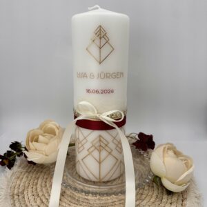 Hochzeitskerze "Art Deco"