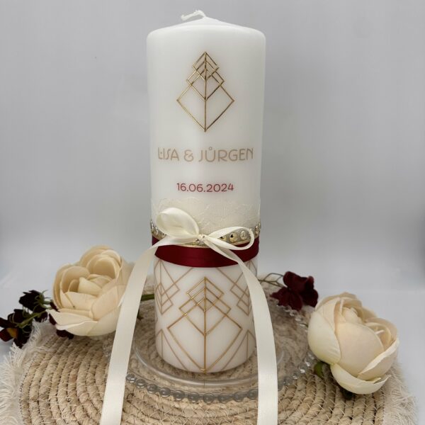 Hochzeitskerze "Art Deco"