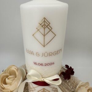 Hochzeitskerze "Art Deco" – Bild 6