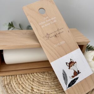 Kerzenverpackung "Holzbox Fuchs"