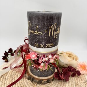 Hochzeitskerze "Romantic Berry"