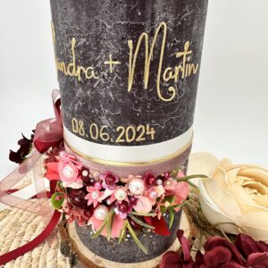 Hochzeitskerze "Romantic Berry" – Bild 5