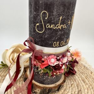 Hochzeitskerze "Romantic Berry" – Bild 4