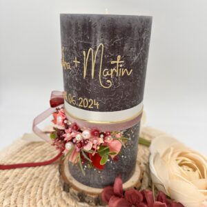Hochzeitskerze "Romantic Berry" – Bild 3