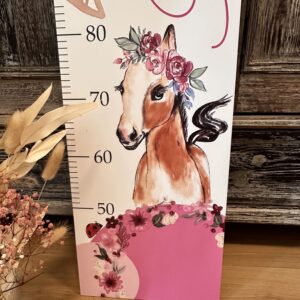 Babymesslatte 180 cm "Pferd" Blütenzauber