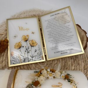 Patenbrief "Butterblume" Goldrahmen – Bild 3