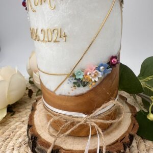 Hochzeitskerze "Symmetry Blütentraum" wiesenbunt – Bild 4