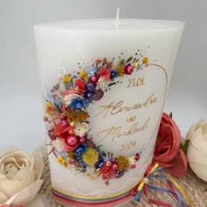 Hochzeitskerze "Summermagic" buntverliebt – Bild 5
