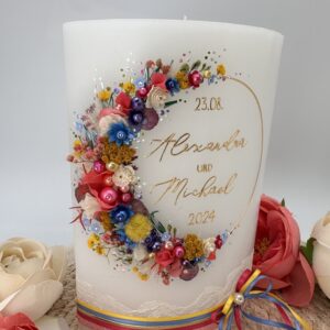Hochzeitskerze "Summermagic" buntverliebt – Bild 3