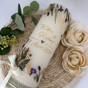 Hochzeitskerze "Veilchenromantik"