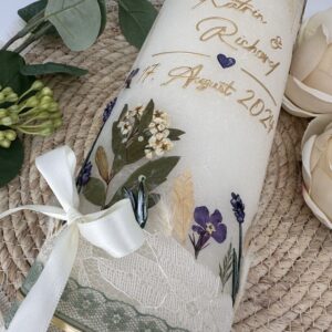Hochzeitskerze "Veilchenromantik" – Bild 6
