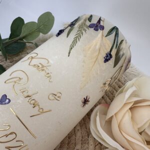 Hochzeitskerze "Veilchenromantik" – Bild 5