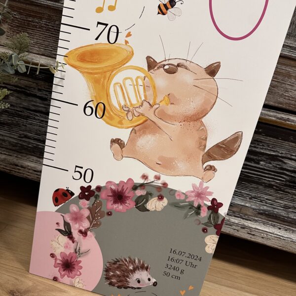 Babymesslatte 180 cm "Musik" Waldfeeling