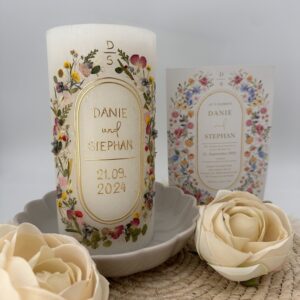 Hochzeitskerze "Wildflower Chic"