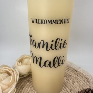 LED Familienkerze "Willkommen" – Bild 7