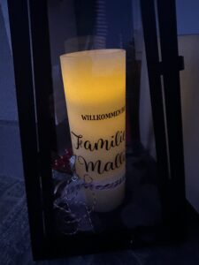 Laterne inkl. LED Echtwachs-Kerze – Bild 3