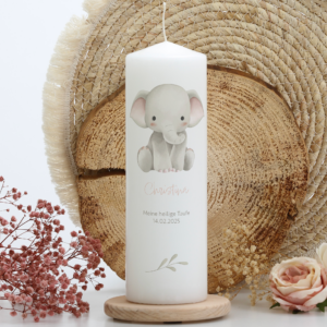 Taufkerze "Elefant"