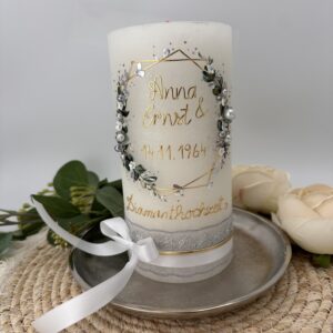 Hochzeitskerze "Hexagon" Diamondshine – Bild 6