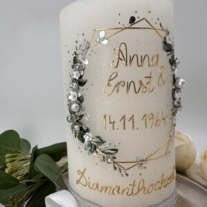 Hochzeitskerze "Hexagon" Diamondshine – Bild 5