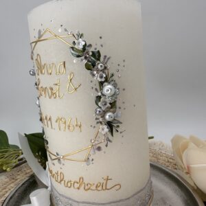 Hochzeitskerze "Hexagon" Diamondshine – Bild 4