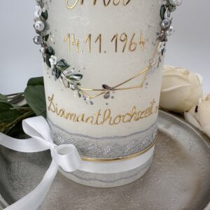Hochzeitskerze "Hexagon" Diamondshine – Bild 3