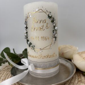 Hochzeitskerze "Hexagon" Diamondshine – Bild 2