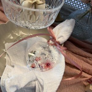 Hochzeitskerze "Blüten" rosa – Bild 3