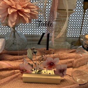 Hochzeitskerze "Blüten" rosa – Bild 4