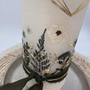 Hochzeitskerze "Symmetry Heart" Mitternachtswiese – Bild 5
