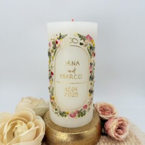 Hochzeitskerze "Wildflower Chic" – Bild 7