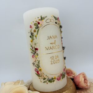 Hochzeitskerze "Wildflower Chic" – Bild 8