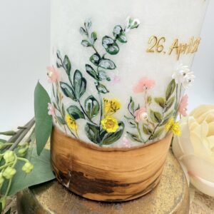 Hochzeitskerze "Wiesenblumen" Infinity – Bild 5