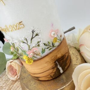 Hochzeitskerze "Wiesenblumen" Infinity – Bild 4