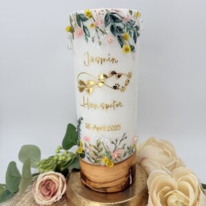 Hochzeitskerze "Wiesenblumen" Infinity