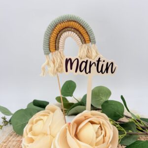 Cake-Topper "Regenbogen" grün
