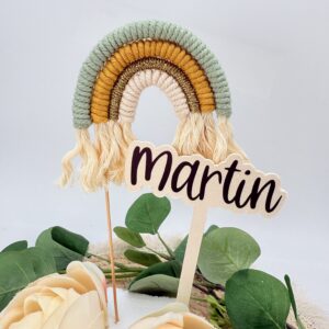 Cake-Topper "Regenbogen" grün – Bild 3