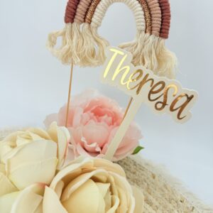 Cake-Topper "Regenbogen" rosa – Bild 3